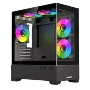GABINETE SENTEY H30 ARGB BLACK 5 FAN RGB PREMIUM