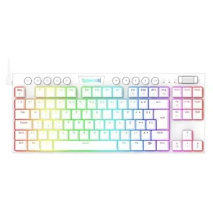 Teclado MECANICO REDRAGON HORUS 80% BLANCO COMPACTO TKL USB C K622W | RGB