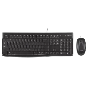 Kit teclado y mouse TECLADO+MOUSE LOGITECH MK120 CABLE USB OFICINA