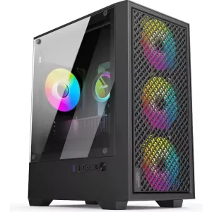 Gabinete SENTEY H12 BLACK BLACK 4 FAN MESH | ARGB | RGB