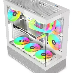 Gabinete SOLARMAX CM-W930 BLANCO GAMER 3 COOLER ATX | RGB