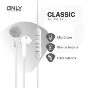 AURICULAR BLUETOOTH ONLY CLASSIC BLANCO
