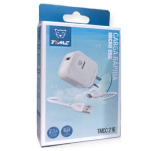 CARGADOR 220V TIME (TMCC216) MICRO USB 2.1A 5V + 1 USB
