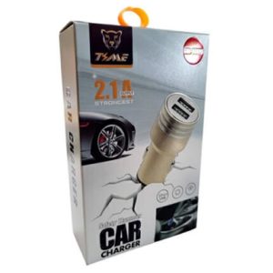 CARGADOR AUTO 12V TIME 2.1A CAR-53006 2XUSB