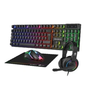 Kit teclado y mouse COMBO GAMING SOLARMAX GAMER TEC+AURMOUSE+PAD GC4P1503 | RGB