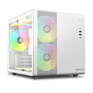 Gabinete SOLARMAX CM-W300 WHITE 3 FAN MESH | RGB