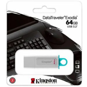 PEN DRIVE KINGSTON 64 GB DTX BLANCO