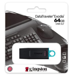 PEN DRIVE KINGSTON 64 GB DTX NEGRO