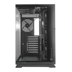 Gabinete EVOLABS LUMA X DARK 7 FAN CONTROLADORA DOBLE CAMARA ATX EVO-325AB