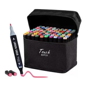 MARCADORES TOUCH DOBLE PUNTA X 80 UNIDADES