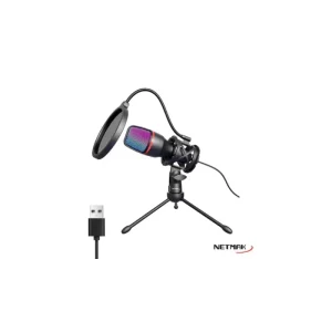 MICROFONO NETMAK STREAMING CARDIOIDE BOTON MUTE PS PS5 NM-MS786 | RGB