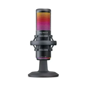 MICROFONO SOLARMAX BLACK STREAMING c/TRIPODE LSM98B | RGB