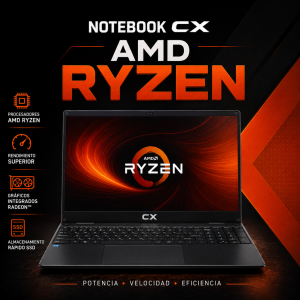 Notebook CX 15.6" | AMD Ryzen 5 7430U | RAM | SSD | Potencia & Diseño Avanzado | 16GB | 512GB