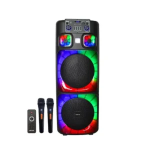 Parlante NETMAK 80W BATERIA DOBLE WOOFER C/MIC BT5.3 NM-NONSTOP | RGB