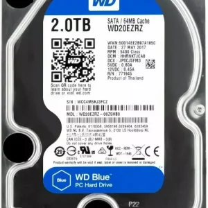 Disco HDD WD BLUE 5400RPM 64MB CACHE | 2TB