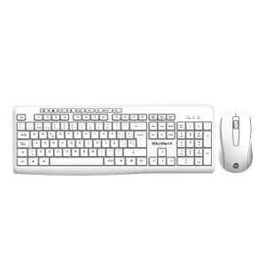Kit teclado y mouse COMBO TECLADO Y MOUSE SOLARMAX USB BLANCO KMC2300W