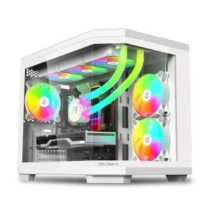 Gabinete SOLARMAX CM-W951 WHITE 3 FAN MESH ATX PREMIUM | RGB