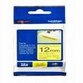 CINTA P/ROTU BROTHER TZES631 12MM ADHE EXT NEG/AMA