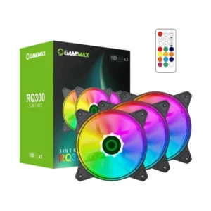 Kit 3 Fans GameMax RQ300 ARGB 120mm con Control Remoto