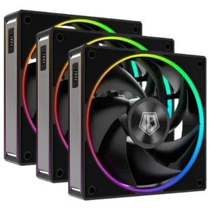 Kit 3 Fans ID-COOLING MF-1230 ARGB PWM 120mm Magnéticos Black