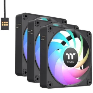 Kit 3 Fans Thermaltake CT120 EX ARGB Sync 120mm PWM MagForce 2.0 Black