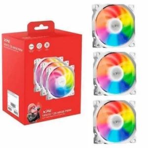 Kit 3 Fans XPG Vento 120 ARGB PWM 120mm White