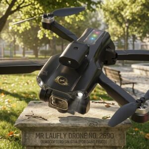 DRONE QUADRICOPTERO MR LAUFLY A CONTROL REMOTO 4 HELICES NO2690 (sin gtia, por daño fisico)