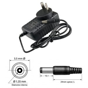 FUENTE DE ALIMETANCION 12V 2A PIN 3.5 X1.35MM PARA NOTEBOOK GOBIERNO