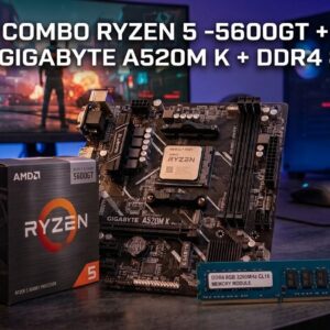 COMBO RYZEN 5 -5600GT + MB GIGABYTE A520MK + DDR4 8GB