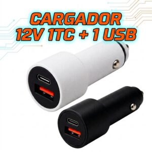CARGADOR 12V 1TC + 1 USB