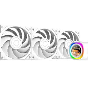Water Cooler ID Cooling FX360 LCD PE White 360mm | Pantalla LCD 1.48" | 350W TDP